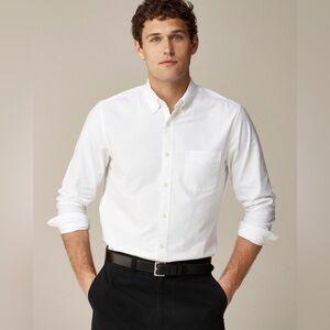 J. Crew White Oxford Button Down Shirt